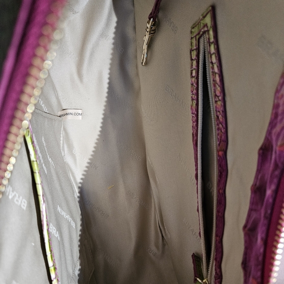 NWT BRAHMIN Bekka from Melbourne Collection Shoulder Bag in Rare Ombre Limeade - Picture 7 of 7